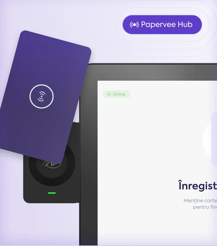 Imagine reprezentativă cu pontajul rapid prin cartele RFID