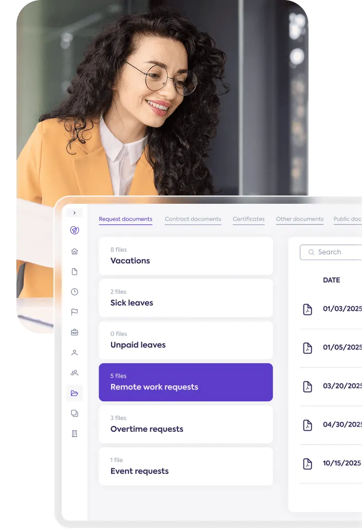 The document management module in Papervee HR - showcase image