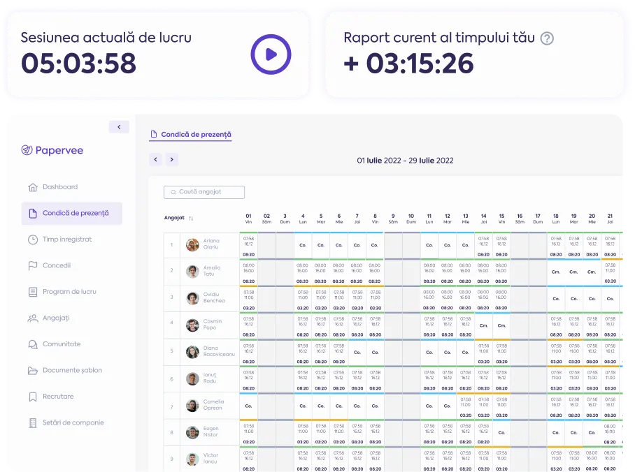 Papervee Clocking Tab