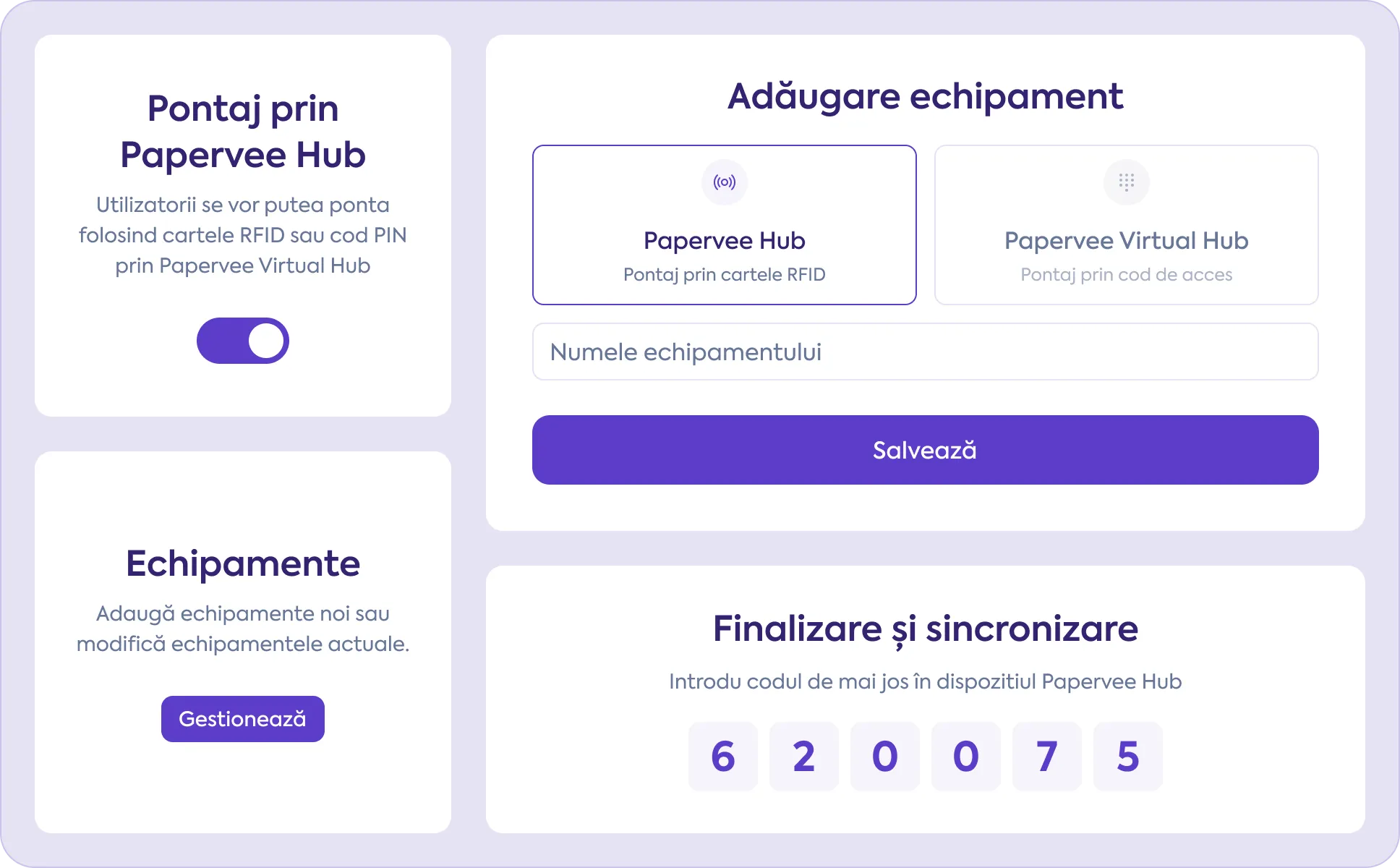 Papervee - Hub - Instructions